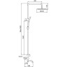 Душевая стойка со смесителем FRAP H807 F24807-6 черный