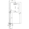 Душевая стойка со смесителем FRAP H90 F2490-3