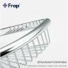 Полка FRAP F352-1 2-ярусная угловая с крючками, нержавейка/хром