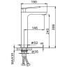 Смеситель для умывальника FRAP F1052-57 черный